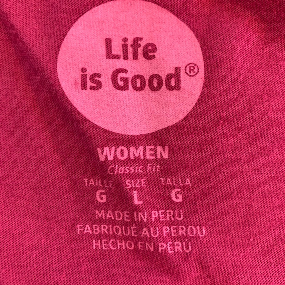 Life is Good Gratitude T-Shirt Womens Large Grateful V-Neck Cozy Comfy Cabincore - Picture 3 of 12